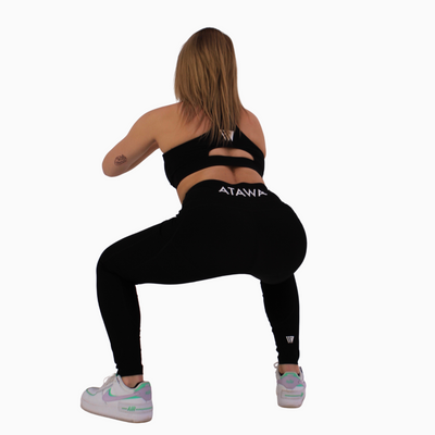 High-performance leggings with a mid-rise fit ATAWA logo