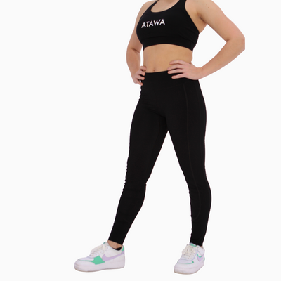 High-performance leggings with a mid-rise fit ATAWA logo